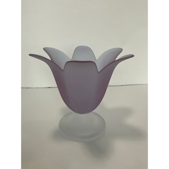 PartyLite Other - Party lite Frosted Lilac Tulip Glass Candle Holder